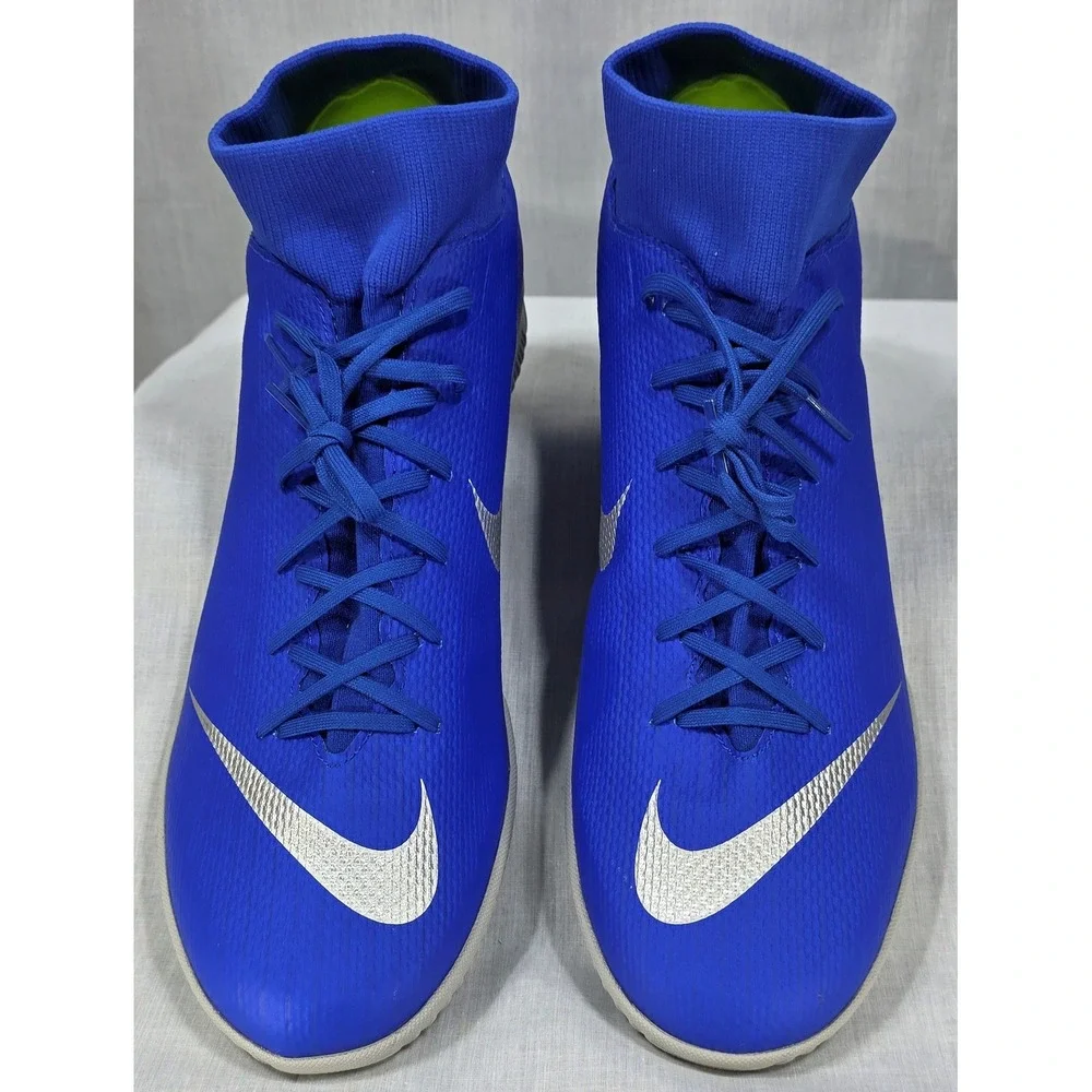 Nike Mercurial Superfly 6 Academy IC Indoor Soccer Shoes‎ Blue Silver AH7369-400